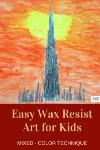 Easy Wax Resist Art for Kids PIN