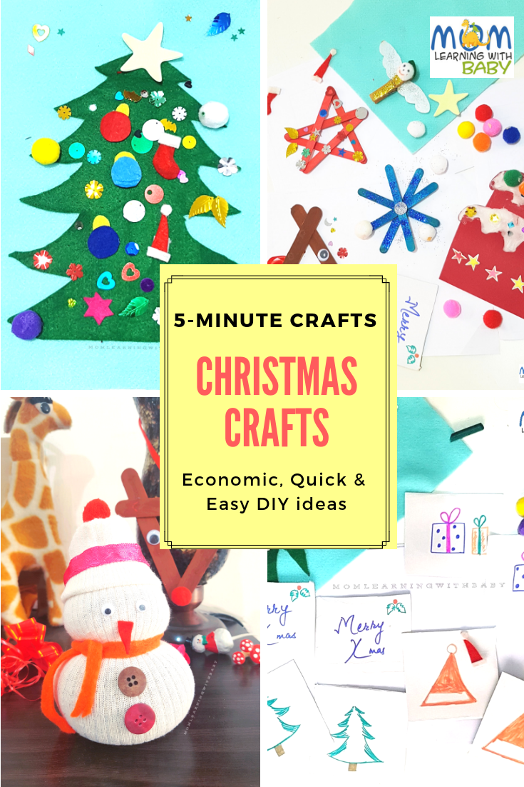Christmas Crafts – Quick DIYs for Kids – Mom Learning With Baby